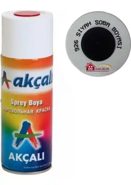 Akçalı Sprey Boya 400 ml Siyah Soba Boyası Dayanıklı ve Estetik Çözüm