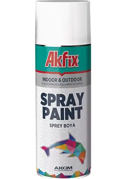 Akfix Akrilik Sprey Boya 400ml Parlak Beyaz – Çok Yönlü ve Dayanıklı Boya Çözümü