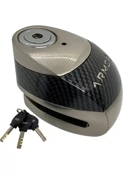 Armor 610+MVA 10MM Paslanmaz Çelik Alarmlı Karbon Disk Kilidi Güvenlik ve Dayanıklılık Sunar