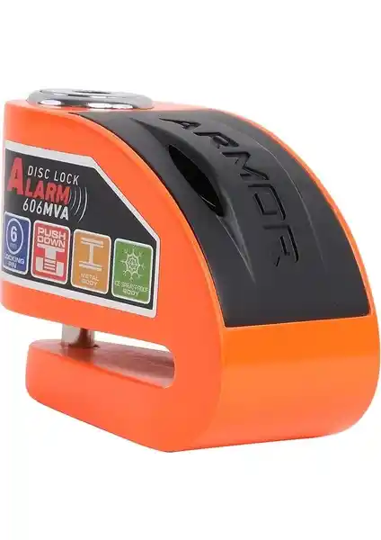 Armor Disk Kilidi 606 Mva Armor Güçlü ve Dayanıklı Çelik Disk Kilidi 6mm Güvenlik Çözümü