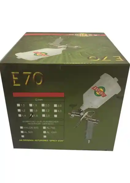 Asturo E-70 Boya Tabancası Üstten Depo ile Profesyonel ve Hobi Boyama Çözümleri