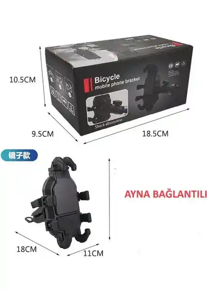 AteşTech Ayna Bağlantılı Motosiklet Telefon Tutucu: Güçlü ve Güvenilir Seyahat Arkadaşı