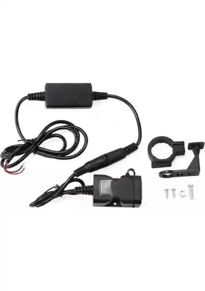 Autoline Motosiklet USB Çift Port Şarj Cihazı Güçlü ve Dayanıklı Tasarım