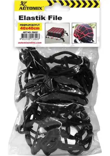 Automix 40x40 cm Elastik Bagaj Filesi: Güvenli ve Çok Yönlü Araç Bagaj Düzenleme Aksesuarı
