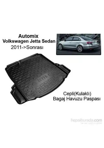 Automix Wv Jetta Cepli Bagaj Havuzu 2011 Sonrası için Dayanıklı ve Kolay Temizlenebilir Koruma