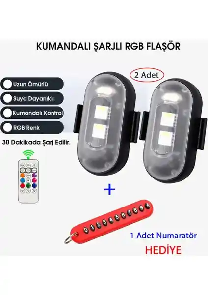 Babikamium Kumandalı Şarjlı RGB LED Flaşörleriyle Çok Yönlü Aydınlatma Çözümü