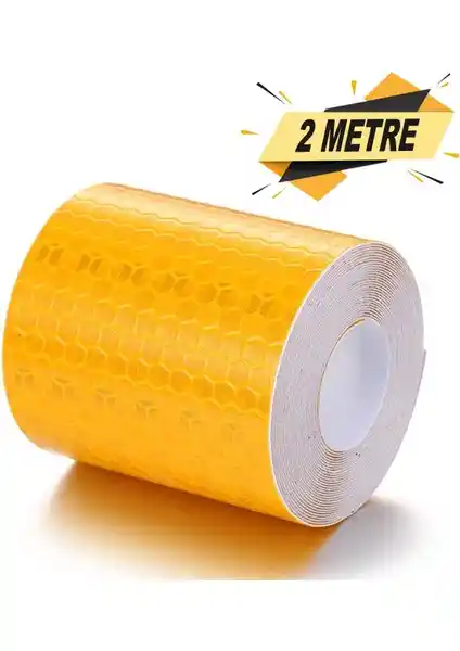 Badem10 Reflektörlü Fosforlu Şerit Bant Güvenlik ve Görünürlüğü Artıran Uzun Ömürlü Çözüm
