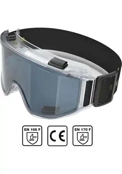 Badem10 S550 Füme Güvenlik Gözlüğü Endüstriyel ve Kimyasal Tehlikelere Karşı Koruma Sağlar