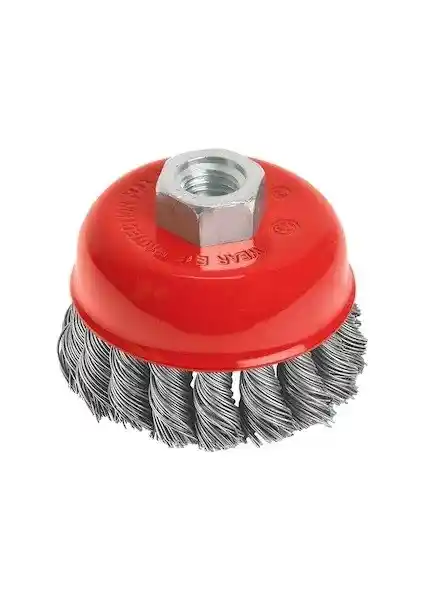 Bay-Tec 75 mm Burgulu Çanak Fırça Güçlü ve Çok Amaçlı Temizlik Aracı