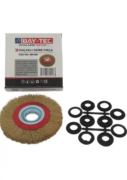 Bay-Tec Daire Saçaklı Tel Fırça 150 mm: Endüstriyel ve Profesyonel Yüzey Temizliği İçin