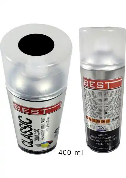 Best Classic Mat Siyah Sprey Boya 400 Ml - Dayanıklı ve Profesyonel Boyama Çözümü