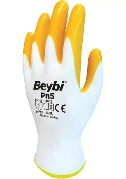 Beybi PN5 Sarı Eldiven: Endüstriyel Kullanımda Güvenilirlik ve Konfor Sağlayan Yüksek Kaliteli Eldiven
