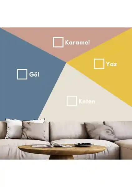 Bi'Boya Geometrik Duvar Boyama Seti 1 Modern ve Şık Ev Dekorasyonu İçin Uygun