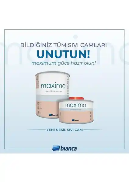 Bianca Maximo Sıvı Cam Parlak 500GR Yüzey Temizliği ve Koruma İçin Uygun