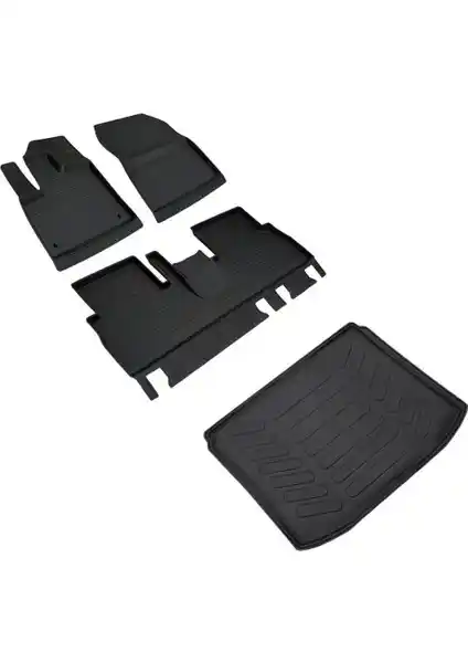 Citroen Berlingo 2019 İç ve Bagaj Koruma Seti Siyah Paspas ve Havuz