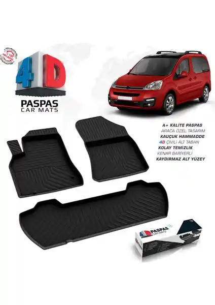 Citroen Berlingo 4D Havuzlu Paspas: Dayanıklı ve Ekonomik Araç İçin Uygun Seçenek
