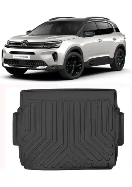 Citroen C5 Aircross 2023 Sonrası Siyah 3D Bagaj Havuzu ile Aracınızı Koruyun ve Düzenleyin