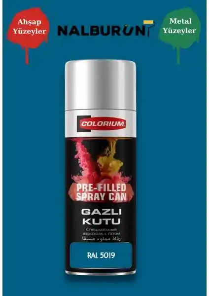 Colorium 213 Ral Renkleri 400 ml Parlak Sprey Boya ile Profesyonel ve Dayanıklı Uygulama