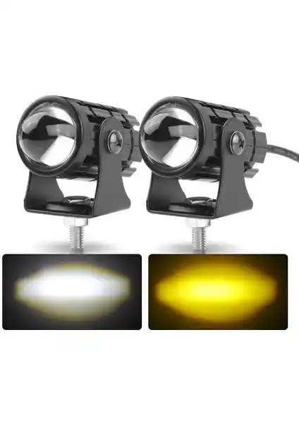 Dekohop Motosiklet Sis Farı Çift Renkli Yüksek Performanslı ve Dayanıklı Tasarım