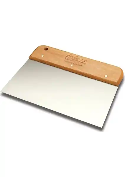 Dekor Geniş İspatula Ahşap Saplı Yay Çeliği 17 cm dayanıklı ve çok yönlü yapı aracı