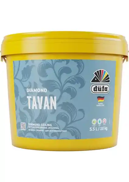 Düfa Diamond Mat Tavan Boyası Beyaz 10 kg Yüksek Performanslı ve Dayanıklı İç Mekan Boyası
