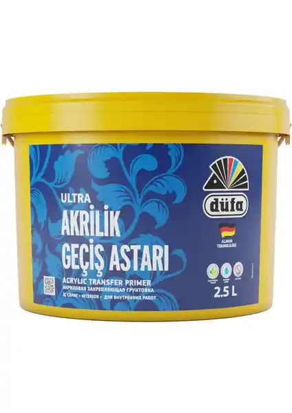 Düfa İç Cephe Ultra Akrilik Geçiş Astarı: Yüksek Performanslı İç Mekan Yüzey Hazırlama Çözümü