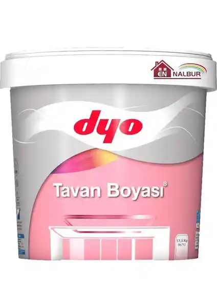 Dyo Tavan Boyası 17,5 Kg Beyaz İç Mekanlar İçin Yüksek Kapatıcılık ve Kolay Uygulama
