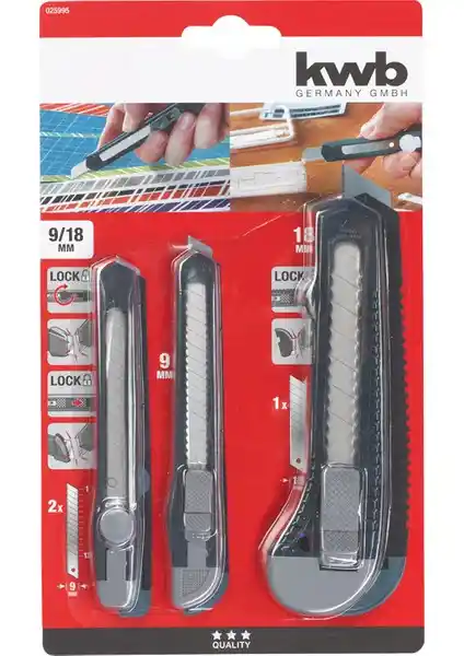 Einhell Kwb 3'lü Maket Bıçağı Seti: Dayanıklı ve Ergonomik Kesim Araçları