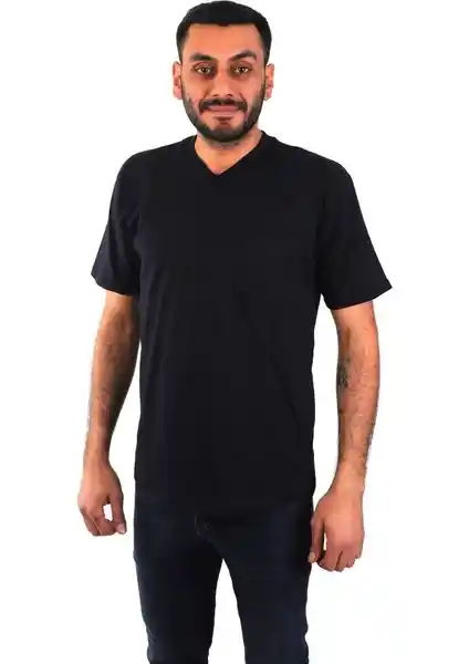 ESERIS Eser V Yaka Kısa Kollu İş Tişörtü Modern ve Dayanıklı Tasarım