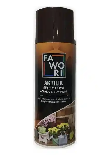 Fawori Akrilik Sprey Boya 400 ml Kahve ile Çok Yüzeyli ve Dayanıklı Dekorasyon Uygulamaları