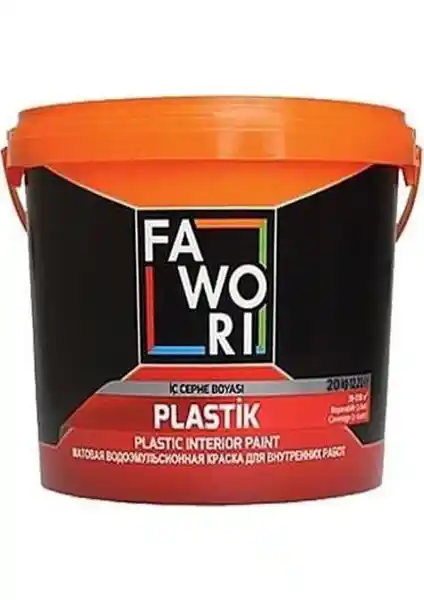 Fawori Plastik İç Cephe Boyası 10 kg ile dayanıklı ve çevre dostu iç mekan duvar kaplaması