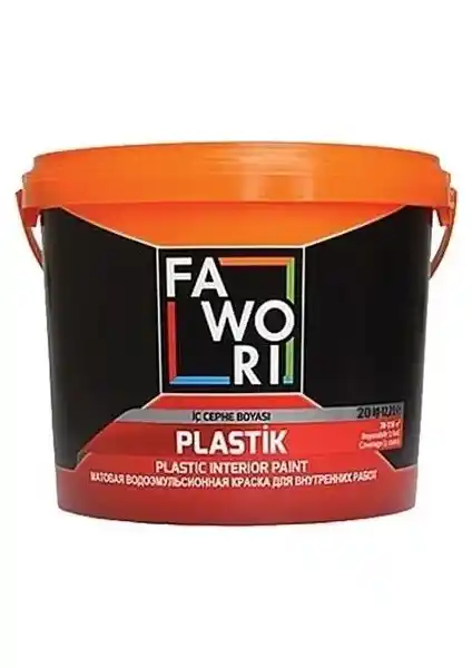 Fawori Plastik İç Cephe Boyası 20 kg Kumbeji Yüksek Kapatıcılık ve Dayanıklılık Sağlar