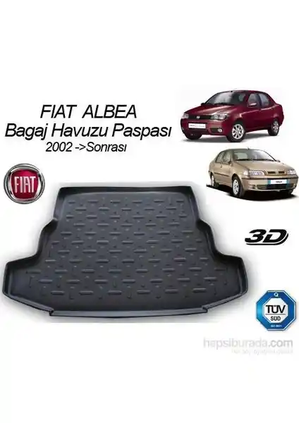 Fiat Albea 2002 Sonrası İçin Dayanıklı ve Estetik Bagaj Havuzu Çözümü