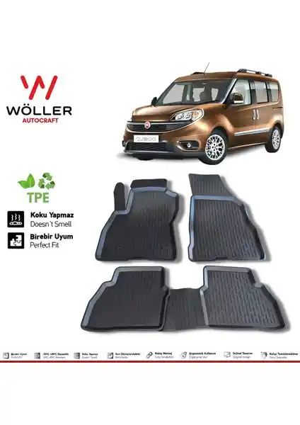 Fiat Doblo 2010 Sonrası İçin 3D Havuzlu Wöller Paspaslar Kalite ve Fonksiyonellik