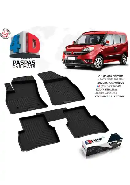 Fiat Doblo 4D Havuzlu Paspas Kaliteli ve Dayanıklı İç Koruma Çözümü
