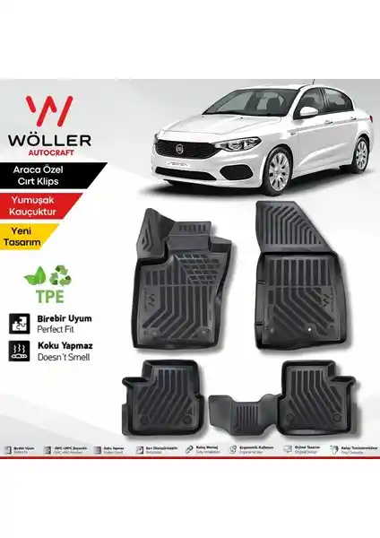 Fiat Egea 2015-2024 İçin Wöller 3D Havuzlu Pas Paslar Kalite ve Uyum Garantisi