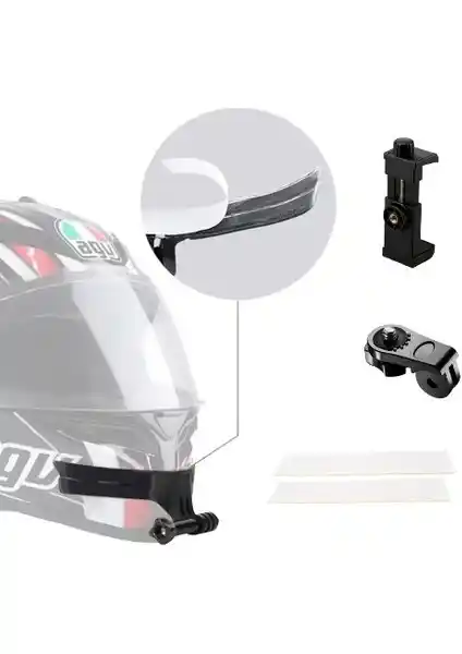 Fimtech Motosiklet Kask Çene Yapıştırıcılı Telefon ve Aksiyon Kamera Tutucu: Güvenli ve Pratik Çözüm