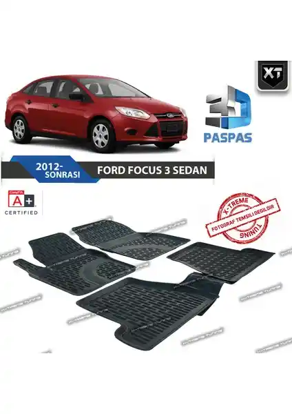 Ford Focus 3 Sedan 2012 Sonrası 3D Havuzlu Paspas Özellikleri ve Kullanım Avantajları