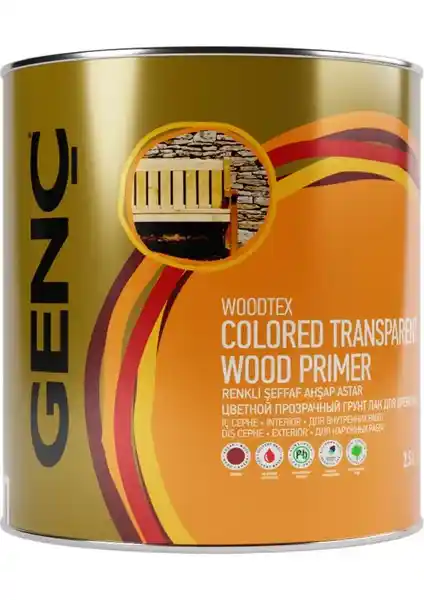 Genç Renkli Şeffaf Ahşap Astar 0010 Naturel: Doğal ve Koruyucu Ahşap Yüzeyler İçin