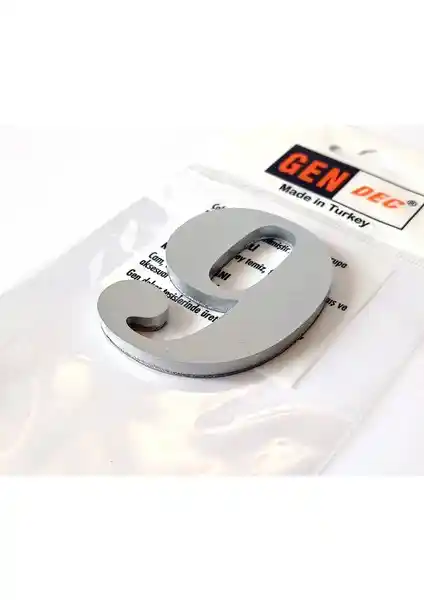 Gendec 7cm No:9 Metal Kapı Numarası Estetik ve Dayanıklı Tasarım