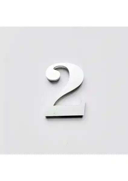 Gendec Metalik Gri Kapı Numarası 5 cm Pratik ve Estetik Çözüm