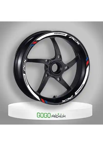 Gogomoto M Power Beyaz Honda Pcx Uyumlu Jant Şeridi Güvenlik ve Estetik Artırıcı