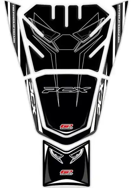 GP Kompozit Honda PCX 125 (2021-2024) Uyumlu Su Geçirmez 3D Plastik Tank Koruma Aksesuarı