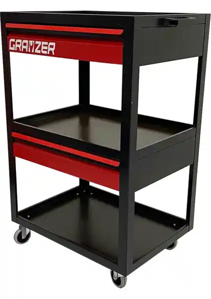 Grayzer İki Çekmeceli Parça Taşıma Takım Arabası: Dayanıklı ve İşlevsel Çözüm