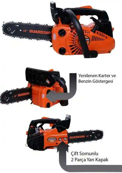 Guardino G250 Motorlu Testere: Güçlü ve Hafif Tasarımıyla Profesyonel Kullanıma Uygun