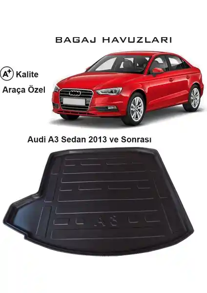 Gün-San Audi A3 Sedan 2013 ve Sonrası İçin 3D Bagaj Havuzu Detaylı İnceleme