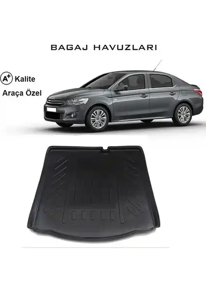 Gün-San Citroen C Elysee 3D Bagaj Havuzu: Dayanıklı, Estetik ve Kolay Kullanımlı Koruma Ürünü