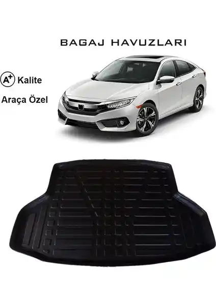 Gün-San Honda Civic Sedan 2016 ve Sonrası İçin Uygun 3D Bagaj Havuzu İncelemesi