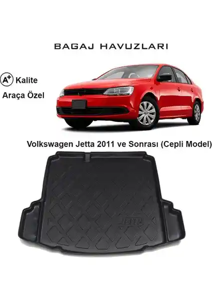 Gün-San Volkswagen Jetta 2011 ve Sonrası İçin 3D Bagaj Havuzu Koruma Paspası