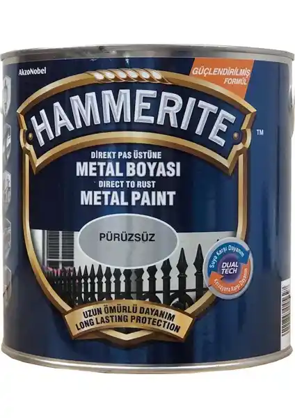 Hammerite Direkt Pas Üstü Düz Metal Boyası ile Dayanıklı ve Estetik Metal Koruması